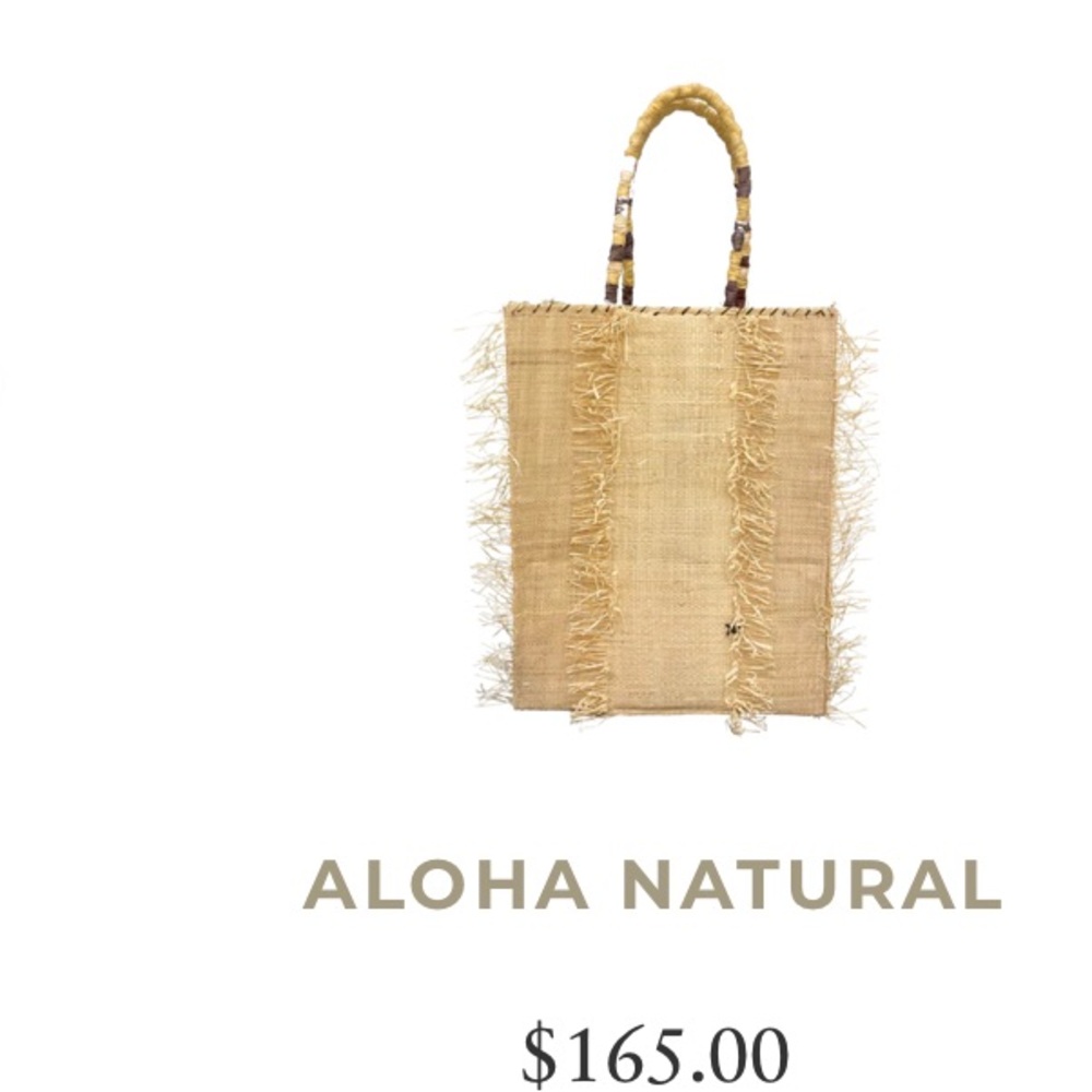 Flora Bella beach tote weaved Beige Tote with straw Accents